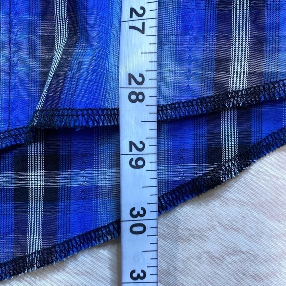 Wrangler Mens Blue Black Plaid Pearl Snap Western Rodeo Rockabilly Shirt Size XL - Picture 6 of 6